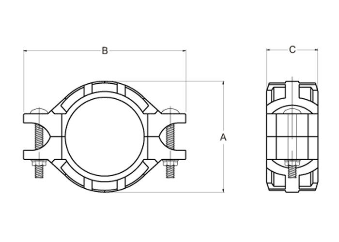 ضغط عالي من الحديد الزهر المطيل Ductile Iron وصلات مرنة لمصابيح المواسير الفيكتورية السريعة 1000psi 69bar