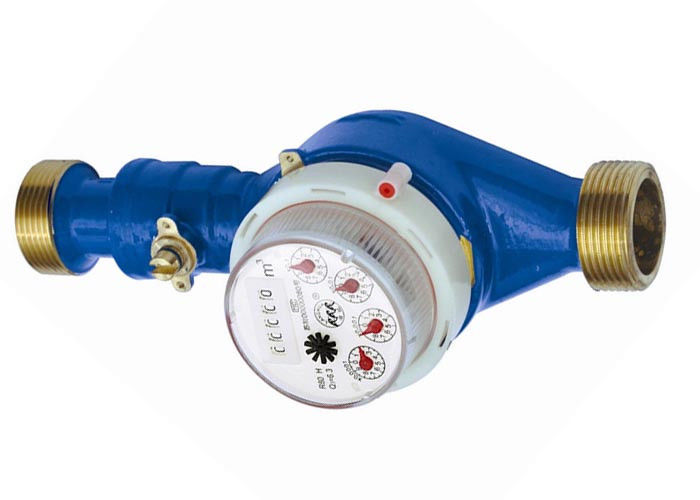 Dry dial multi jet water meter , valve control for prepaid RF IC DN15 - DN25